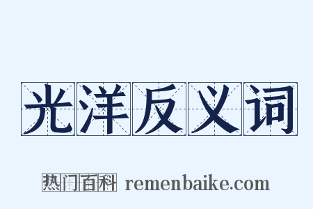 光洋反义词是什么意思的图片